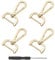 sourcing map 4Pcs Swivel Clasps Hook, 25mm(1 Inch) D Ring Detachable Snap Hook Metal Lobster Claw Clasp Hook with Screwdriver for Purse Making Keychain, Gold