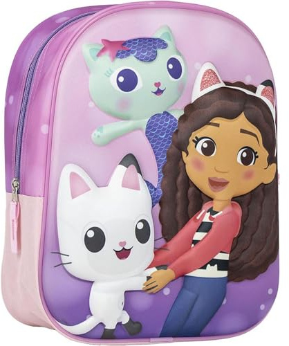 CERDA GROUP Baby-Jungen Cerda, Unisex Kinder, Standard, bunt, Estándar Kinderrucksack von Gabby's Dollhouse, Rosa