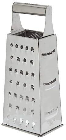 PARENCE.- Grattugia multiuso a 4 lati con impugnatura ergonomica - Acciaio inossidabile, versatilità, durata - 20 cm