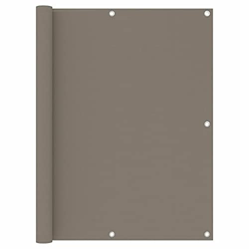 LAPOOH Balkon-Sichtschutz Taupe 120x300 cm Oxford-Gewebe, Balkonsichtschutz, Windschutz Balkon, Windschutz Terrasse, Balkonverkleidung, Sichtschutz Garten - 134992