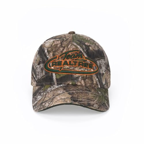 Bell Rangers Realtree APX Camouflage-Baseballkappe, 100 % Baumwoll-Twill (gepeacht), Gesticktes 3D-Team Realtree Emblem mit Kreis, Einheitsgr��e
