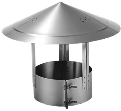 GSATREY Antivento A Botte con Attacco Tondo Maschio in Acciaio Inox Comignolo Fumaiolo Stufa Camino Diverse Misure di Diametro, Terminale Canna Fumaria Antivento E Antipioggia(80mm/3.1in)