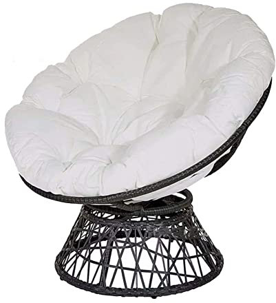 Coussin de chaise rond rembourré de luxe pour soucoupe en osier hamac balançoire blanc 100 x 100 cm
