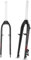 KANGXYSQ 26 27,5 Mountain Bike Forcella Rigida Tubo Dritto Senza Filettatura da 1-1/8 Disco/Freno QR 9X100mm Lega di Alluminio Bicicletta da Montagna Forcella Anteriore Rigida(Gray Red,26)