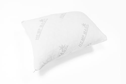 Lifenaxx Ergonomisches Memory Foam Hanfkissen für Seiten-, Rücken- und Bauchschläfer LX-043 – Atmungsaktives, weiches und hypoallergenes Schlafkissen mit abnehmbarem, waschbarem Bezug
