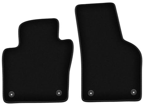 Wielganizator Velours Vorne Fußmatten passend für Volkswagen Beetle (2012-2019) | Qualität: Basic - Genaue Passform, rutschfeste Untregrund 2-teilig - Schwarz