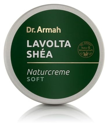 Dr. Armah - Lavolta Shéa - Naturcreme Soft - Hautcreme aus 100% Sheabutter mit Vitamin E für intensive Feuchtigkeit - Creme für trockene & sensible Haut - Ideal für Gesicht & Körper - 125 ml