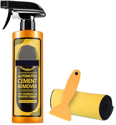 Kit De Disolvente De Hormigón Y Cemento De 500 Ml, Fórmula Fuerte Para Pintura Para Automóviles, Vidrio Y Azulejos, Agente De Limpieza A Prueba De Pintura Y Ecológico, Incluye Raspador Y Toalla