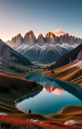Puzzle 2000 Teile, Bergsee Klassische Puzzles, Impossible Geschicklichkeitsspiel für die Ganze Familie, Puzzle Erwachsene 100x70 cm für Home Dekoration
