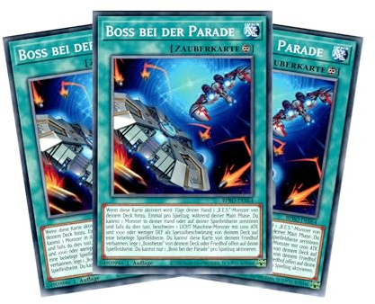 Boss bei der Parade - Playset (3 Karten) - BPRO-DE064 - Common - 1. Auflage - Deutsch - Yugioh - Burst Protocol - mit RC-Fieldcenter