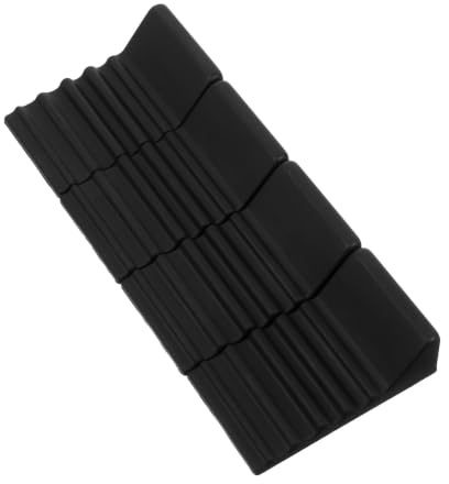 DASHUMIL 4pcs Silicone Waste Bin Wall Protectors, Black Anti-slip Bumper Guards to Prevent Sliding and Wall Scratches, Suitable for Square round Waste Containers in Busy Areas
