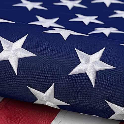 Amerikanische Flagge, 1,8 x 3 m: Längste haltbare US-Flagge, aus Nylon, bestickte Sterne, genähte Streifen, Messingösen, UV-Schutz, perfekt für draußen! US-Flagge.