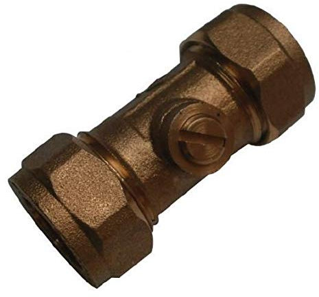 15mm Brass Isolation Valve- Economy - Bag of 2