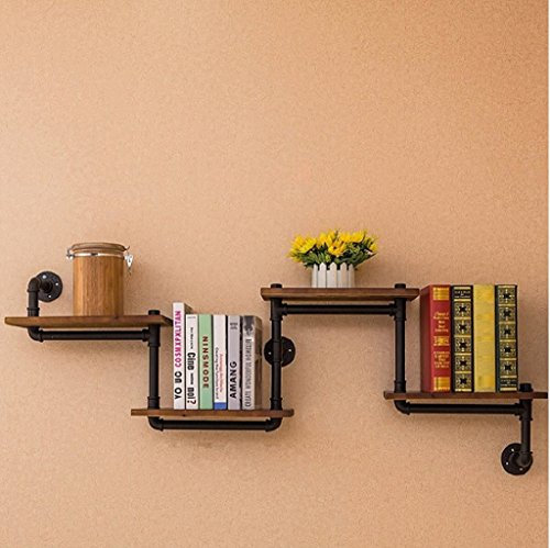 GJbgj Étagères murales LOFT Racks de l'industrie des tuyaux en Fer forgé de Style campagnard sur Le Stockage des étagères étagère Fleurs d'intérieur Étagère de décoration