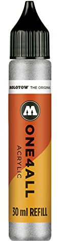 Molotow ONE4ALL Recharge acrylique couleur 227 argent métallisé pour marqueur permanent