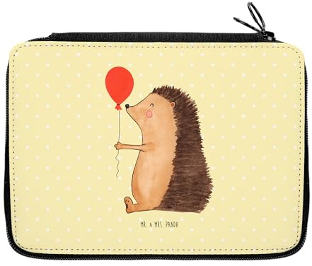 Mr. & Mrs. Panda Mäppchen Igel Luftballon - Geschenk, Schlamper, Ballon, Herzlichen Glückwunsch, Happy Birthday, Geburtstag, Federmappe, Etui, Schlampermäppchen, Lustige Sprüche, Bleistiftetui