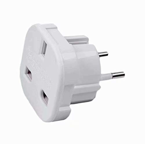 Adaptador Corriente Enchufe UK Ingles Reino Unido A Europeo Redondo UE Universal