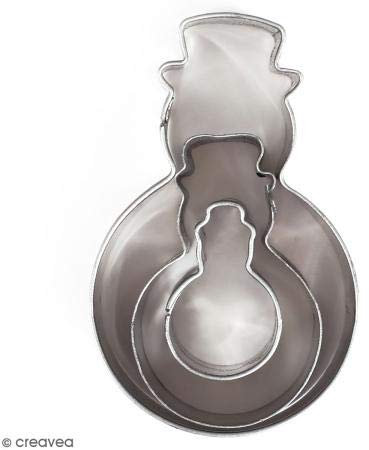 Emporte pièce inox pour modelage - Bonhommes de neige - 3 pcs