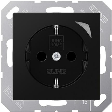JUNG HOME SCHUKO® Smart Steckdose, 16 A 250 V, erhöhter Berührungsschutz (SAFETY+), Serie A, Kompatibel mit Alexa, Bluetooth®