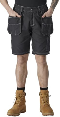 Dickies - Shorts for Men, Eisenhower Extreme, Elasticated Waist, Black, 40W