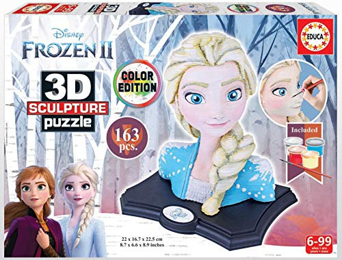 Educa - Frozen II 3D Sculpture Puzzle, Mehrfarbig (18374)