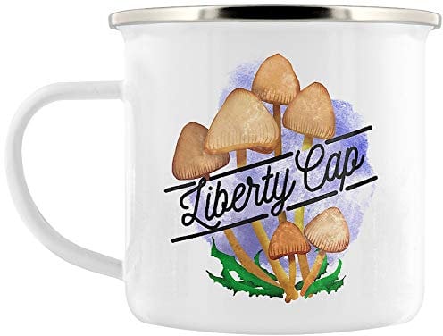 Deadly Detox Liberty Cap White Enamel Mug