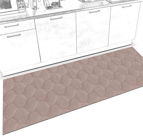 ANRO Läufer Teppich Küchenläufer Weich rutschfest anpassbar Velour Baker Braun 65x100cm Viele Größen/Muster