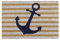 Relaxdays Zerbino Ingresso Casa, 40x60 cm, Tappetino con Ancora, Tappeto Fibra di Cocco, Indoor e Outdoor, Multicolore