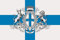 U24 Drapeau de Marseille avec armoiries - Qualité supérieure - 40 x 60 cm