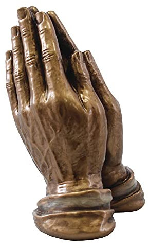 Betende Hände, Statue/Figur, Ornament – 7,5 cm, Kunstharz / Bronze-Finish