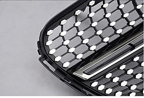TOOWGM Für Mercedes-Benz GLC X253 W253 2015–2019 Auto Styling Stoßstange MB Mittelgrill Front GT Diamond Vertical Bar Center Grill (Stil 1)