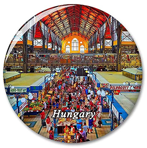 Hungary Market Hall Budapest Fridge Magnet Decorative Magnet Tourist City Travel Souvenir Collection Gift Strong Refrigerator Sticker