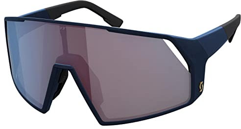 Scott Pro Shield Wechselscheiben Fahrrad Brille blau/blau Chrome