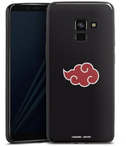 DeinDesign Slim Case extra dünn kompatibel mit Samsung Galaxy A8 Duos 2018 Silikon Handyhülle schwarz Hülle Akatsuki Naruto Shippuden Offizielles Lizenzprodukt