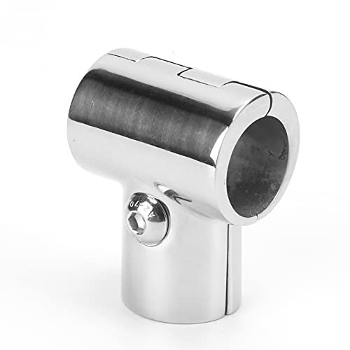 T Verbinder, 25 mm Rohrverbinder T Rohr Verzweigung 90 ° rechtwinklig trennbar Edelstahl 316 für Yachtzubehör Werkzeug Bootshandlauf Yacht Bootszubehör Durchmesser Rundrohr Befestigungsteile Fast