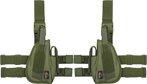 normani Tiefziehholster Set Rechts + Links Beinholster Farbe Oliv