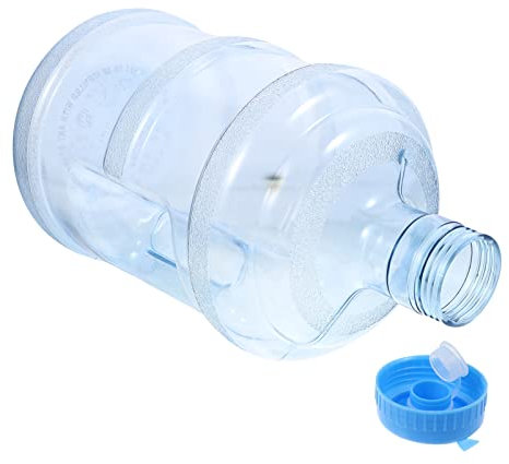 CLISPEED Water Container 5 Liters Reusable Plastic Water Bottle Gallon Jug Containers Crown Cap Water Bottle Container with Handlefor Drinking Bathing Camping Hiking Ridge Monkey