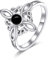Hexenknoten-Ringe, Sterling Silber, magische Hexenknoten-Ringe, schwarzer Onyx, heidnischer Schmuck, keltisches Kreuz, Schmuck für Frauen und Mädchen (10)