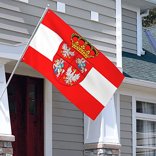 Garten Flaggen Flagge Des Polnischen Litauischen Commonwealth Dekorative Fahnen Durable Garten Fahnen Wetterfeste Yard-Flaggen Für Feiertage Garten Drinnen 90x150 cm