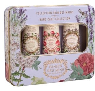 Panier des Sens - Geschenk für Frauen - Trio aus natürlicher Handcreme 3x30ml, Eisenkraut, Rose, Lavendel - Geschenkideen für Frauen - Geschenkset mit 97% natürlichen Inhaltsstoffen – Hand Cream