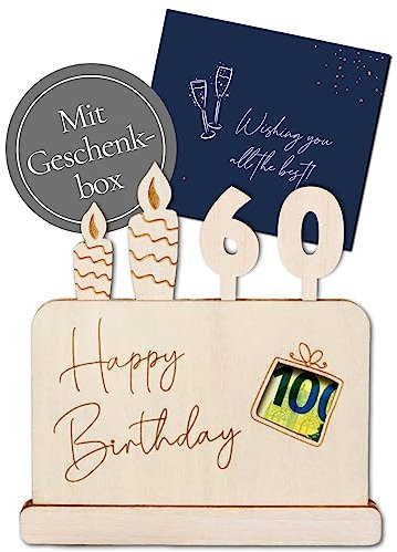JoliCoon Geldgeschenke 60 Geburtstag Geldgeschenk zum 60 Geburtstag - Geld Geschenk 60
