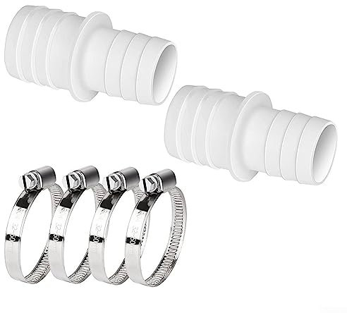Hose Connector Set With 32-38 Mm Hose Clamps – Pool Hose Adapter Replacement Hose Adapter Pool Accessories