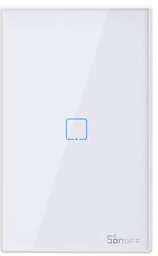 SONOFF T2US1C Interruttore Intelligente Luce Controllo RF Wireless WiFi da Muro, Interruttore a 1 Canale per Soluzioni di Automazione della Casa Intelligente(ultra bianco)