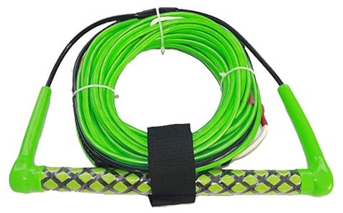 Wasserski Seil Wasserski-Wakeboard-Kniebrett-Seil for Bootfahren 3-teiliges Wasserski-Wassersport-Seil – 23 m Wasserski-Surfen-Seil mit schwimmendem Griff (Color : Green)
