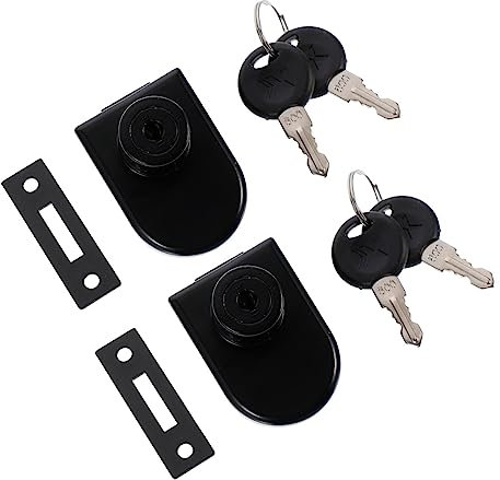 2 Sets Anti-Türschloss, Zinklegierung, Türschloss, Stange, Schrank, Glas, Doppeltür, praktisches Schrankschloss, Weinschrankschloss, Sicherheitsschloss, mobile Theke, Einzeltürsch