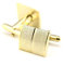 Ryaupy 1 Paar Manschettenknöpfe Herren, Rechteck Manschettenknöpfe Herren, Mode Klassisches Hemd Manschettenknöpfe, Hochzeit Cufflinks für Festival Geburtstag Weihnachten Geschenk Tanzparty (Gold)