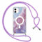 Foonary Magnétique Coque pour Apple iPhone 11 6.1 avec Cordon, Aesthetic Motif Réglable Collier Housse, 3