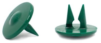 Clips Rapide Gris Anthracite/Noir/Vert de fixation pour Brise-vue sur Panneau de grillage rigide de 4 et 5 mm x 50 ou x 100 (100, Vert)