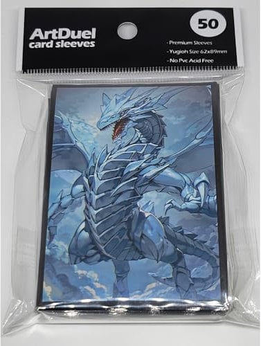 ArtDuel Yugioh Card Sleeves - Light Blue Dragon - 50ct