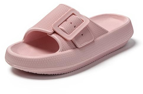 JOMIX Ciabatte Donna Estive Ciabatte Nuvola Gomma da Mare Spiaggia Piscina Morbide Pantofole Ragazza SD9029-6 Rosa 35/36